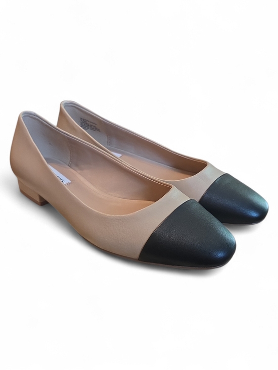 Steve Madden Shoes - NWT Steve Madden Blair Two-Tone Cap-Toe Ballet Flats in Black & Nude Size 8.5